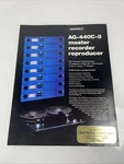 Ampex AG-440C-8 Master Recorder Reproducer Brochure Catalogue. Fixed Price $19.95.