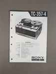 Sony TC-357-4 Service Manual D-983. Fixed Price $74.95.