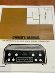 Mcintosh C15, C28, MX113 Pre-amplifier Owner's Manual. Fixed Price $24.50.