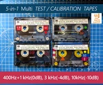5-IN-1 Calibration Cassette Tape (1): L/R+440HZ+1KHZ+3KHZ+10KHZ.TDK-SONY-MAXELL+. Fixed Price $52.20.