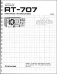 Pioneer RT-707 Reel To Tape Deck Owners Manual. Fixed Price $13.95.