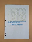 Akai Surround Stereo Tape Recorder Model 1800-SS Parts List D-755. Fixed Price $64.95.