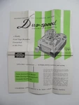 C.1950 Model 9T-3C Pentron Duo-speed Reel Tape Recorder Catalog Brochure Vintage. Fixed Price $14.95.