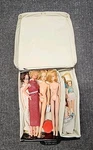 Vintage Ponytail Barbie Case Mattel Black Vinyl Full Of Mixed Dolls 60/70S. Fixed Price $59.92.