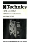 High-res Scans Of The Technics RP-2224/2422 Head Assembly RS-1500 Owner's Manual. Fixed Price $26.99.