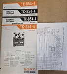 Sony TC-854-4 Tape Deck Service Manual, Schematic, 3 Supplements Oem. Fixed Price $13.95.