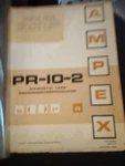 Ampex PR-10-2 Owners Manual Magnetic Tape Recorder Reproducer Original. Fixed Price $49.99.