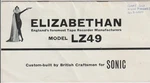 Elizabethan Model LZ49 Sonic Industries Reel-to-reel Tape Recorder Users Manual. Fixed Price $9.99.