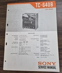 Sony TC-640B Tape Deck Service Manual Original. Fixed Price $13.25.