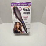 Simply Ceramic Brush Hair Straightener New In Box. Fixed Price $16.75.