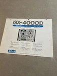 Vtg Akai GX-4000D Owners Manual Stereo Tape Deck Reel To Instruction Guide. Fixed Price $34.99.