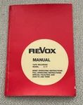 Original Studer Revox Tape Recorder Operating Instruction Manual - A77. Fixed Price $15.95.