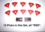Mcpherson Red 1980'S Vintage Patented Guitar Picks 10 Set All ". Fixed Price $19.90.