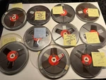 Lot Of 10 Basf 1800 Reel Tapes With Cases And Recorded Rock Music. Fixed Price $55.00.