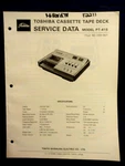 Toshiba PT-415 Cassette Tape Deck Original Service Repair Manual. Fixed Price $19.94.