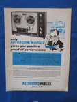 Astrocom Marlux 407 Reel To Magazine Ad Audio December 1969. Fixed Price $9.85.