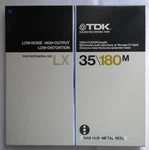 Tdk Lx 35/180M 3600 Ft Sound Recording Tape Nab Hub Metal Coil Professional Use. Fixed Price $110.23.