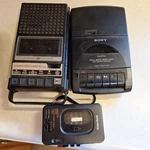 Lot Of 3 Vintage Radioshack Sony General Electric Cassette Players. Fixed Price $20.00.