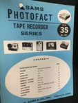 TR-35 Sams Tape Recorder Photofact Airline Aiwa Concord Ge Olson Rca Victor Nos. Fixed Price $14.99.
