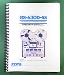 Akai GX-630D-SS Instruction Manual: Full Color 24 Pages & Protective Covers!. Fixed Price $20.25.