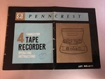 Vintage Penncrest 4 Transistor Deluxe Tape Recorder 6111 Operation Instructions. Fixed Price $6.50.