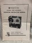 Truetone Riviera Tape Recorder Operating Instruction Manual Western Auto Supply. Fixed Price $19.99.