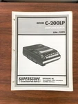 Superscope Cassette Recorder Service Manual *original*. Fixed Price $24.97.