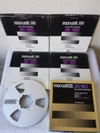 Lot 4 Maxell Ud 35-180 10" Metal Reel 3600FT Recording Tape Ampex Empty Spool. Fixed Price $225.00.
