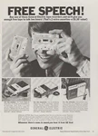 1968 Ge Cassette Tape Recorders M8320, M8350 - "free Speech!" Print Ad Photo. Fixed Price $9.71.