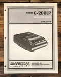 Superscope Portable Cassette Service Manual *original*. Fixed Price $19.97.