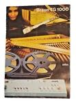 Vintage Braun Tg 1000 Color Sales Brochure & Spec Sheet Printed Germany. Fixed Price $49.99.