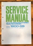 Akai Model 1800-SS 1800D-SS Reel To Service Manual *original*. Fixed Price $39.97.