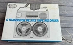 Vintage Stellar REC-16 Transistor Deluxe Tape Recorder With Box & Accessories. Fixed Price $359.99.