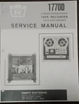 Roberts 1770D Reel Service Manual Photocopy. Fixed Price $24.99.
