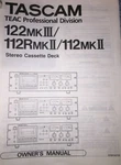 Tascam MK3/122 MK2/112R Cassette Recorders Manual (copy). Fixed Price $20.00.