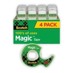 Scotch Magic Tape In Handheld Dispenser, 0.75" X 25 Ft, Clear, 3 Packs Of 4. Fixed Price $29.93.