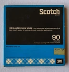 Scotch Highlander Low Noise Magnetic Tape 229 90 Min 7" Reel Usa Pre-owned. Fixed Price $15.00.