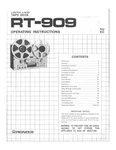 Pioneer RT-909 Tape Deck Owners Manual. Fixed Price $22.24.