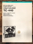 Sony TC-440 Tape Recorder Owners / User Manual *original*. Fixed Price $29.97.