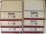 Scotch 203 Magnetic Tape To Reels - 10.5" Six. Fixed Price $79.00.