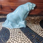 Vintage Blue Tiger Porcelain Statue Panasonic Tape Recorder 1974, Osaka Japan. Fixed Price $89.00.