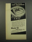 1955 Bell RT-88 Tape Recorder Advertisement. Fixed Price $19.99.