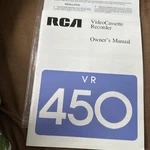 Rca VR450 Video Cassette Recorder Owner's Manual Operating Instructions New. Fixed Price $9.99.
