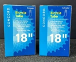 Concord Bicycle 18" Fits Width 1.75"- 2.25" Schrader Valve Two (2) Tubes. Fixed Price $9.99.