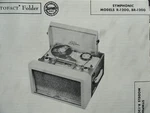 Original Sams Photofact Manual Symphonic R-1200, BR-1200 (373). Fixed Price $5.99.