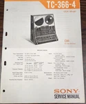 Sony TC-366-4 Tape Recorder Service Manual Original. Fixed Price $14.25.