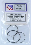 Belt Kit For Toshiba KT-S1 KT-S3MKII KT-S4 KT-M20 KT-P22 Cassette Player. Fixed Price $15.77.