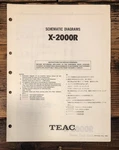 Teac X-2000R Reel To Fold Out Schematic *original*. Fixed Price $29.97.