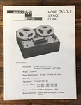 Sony Model 263-D 263-E Tape Recorder Service Manual *original*. Fixed Price $24.97.