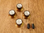 Bell Hat Reflector Control Knob Set Of 4 Silver And Amber With Switch Tips. Fixed Price $9.99.
